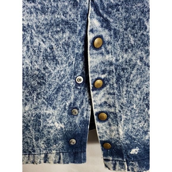 Vintage 14-15 Denim Jean Pencil Skirt Pinup Rock - Picture 3 of 8